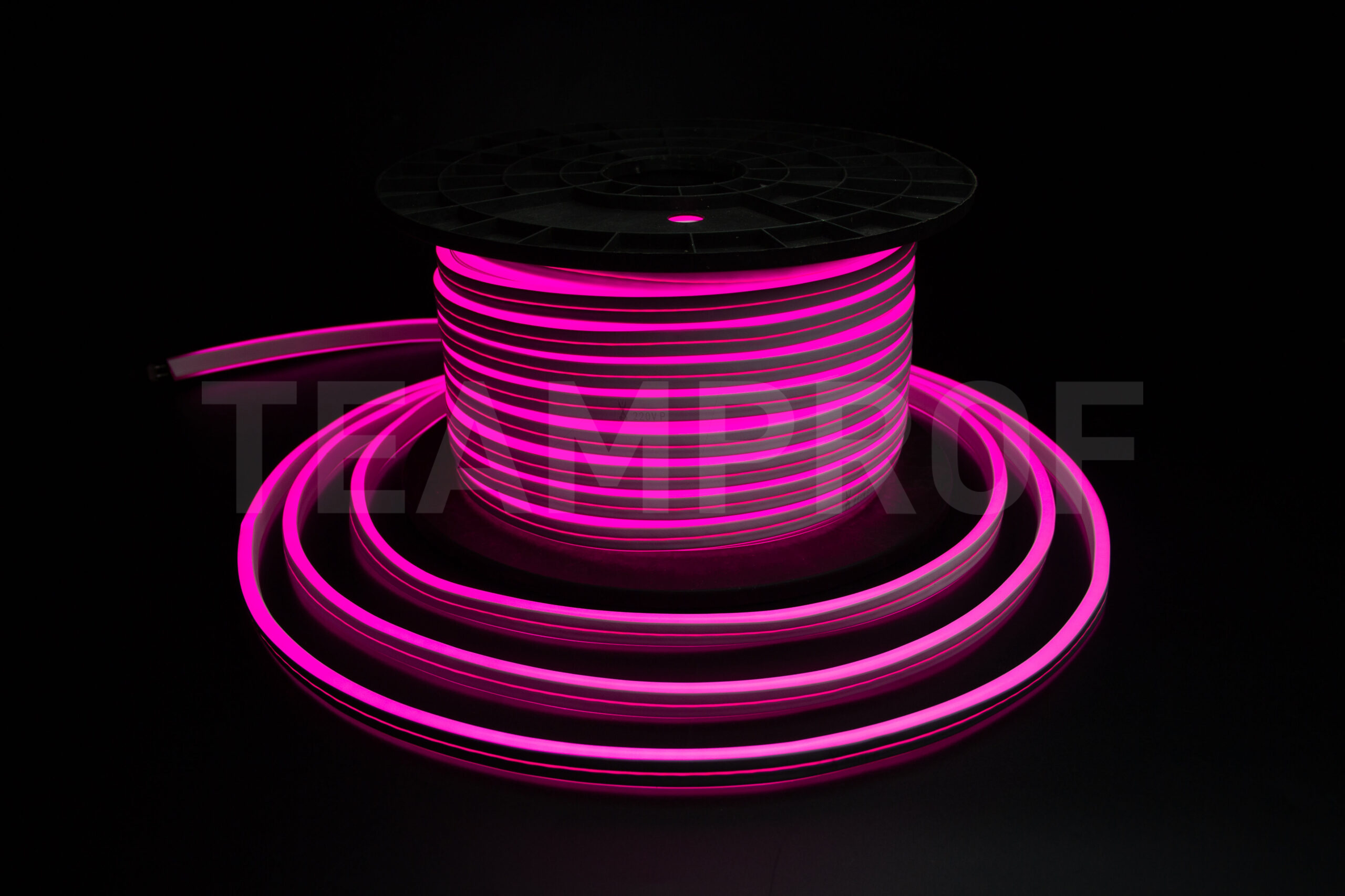 Светодиодный Гибкий Неон TeamProf, двусторонний, розовый, кратность резки 1 метр, размер 8*16 мм, 220 В, 50 м TPF-FX816D-120-220V-W/P
