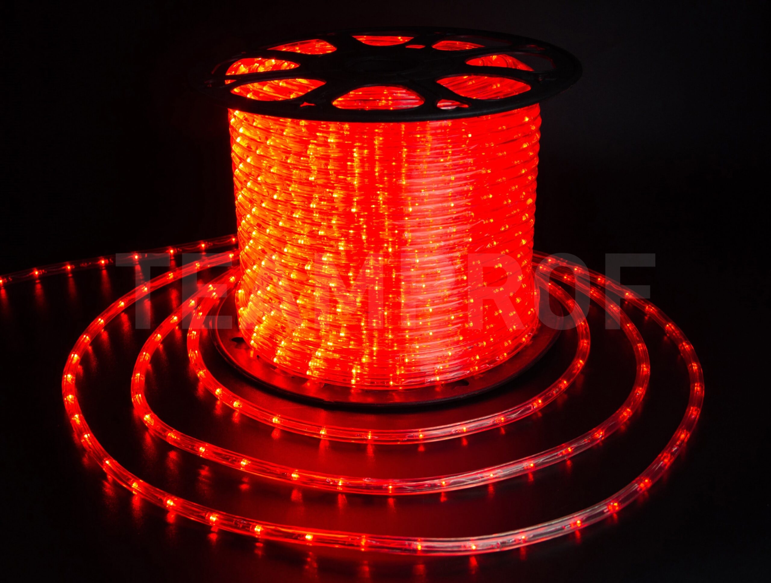 Светодиодный дюралайт TeamProf, 2-х проводной, красный, кратность резки 2 метра, диаметр 10 мм, 220 В, 100 м TPF-DL-2WH-100-10mm-240-R